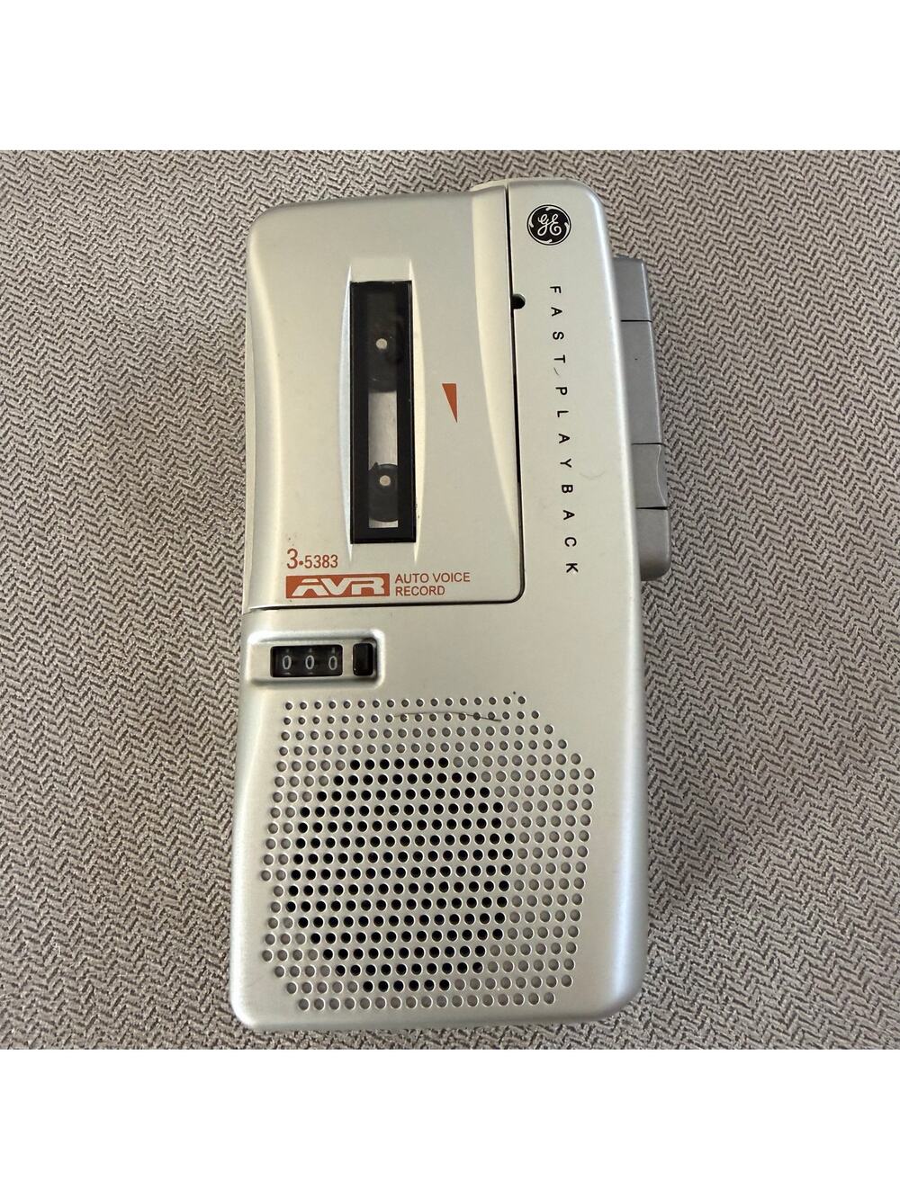GE 3-5383A AVR Auto Voice Record Cassette Recorder Fast Playback Tested Working